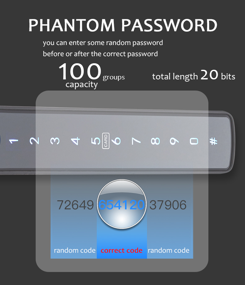WF-F6 20-digit phantom password anti-peep