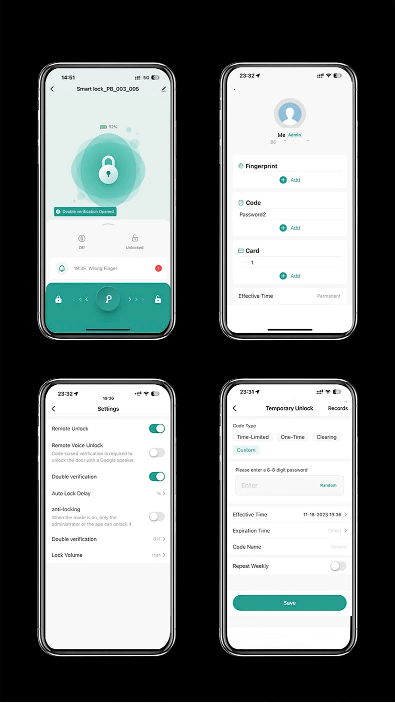 WF-F6 App time-limited/one-time password setting
