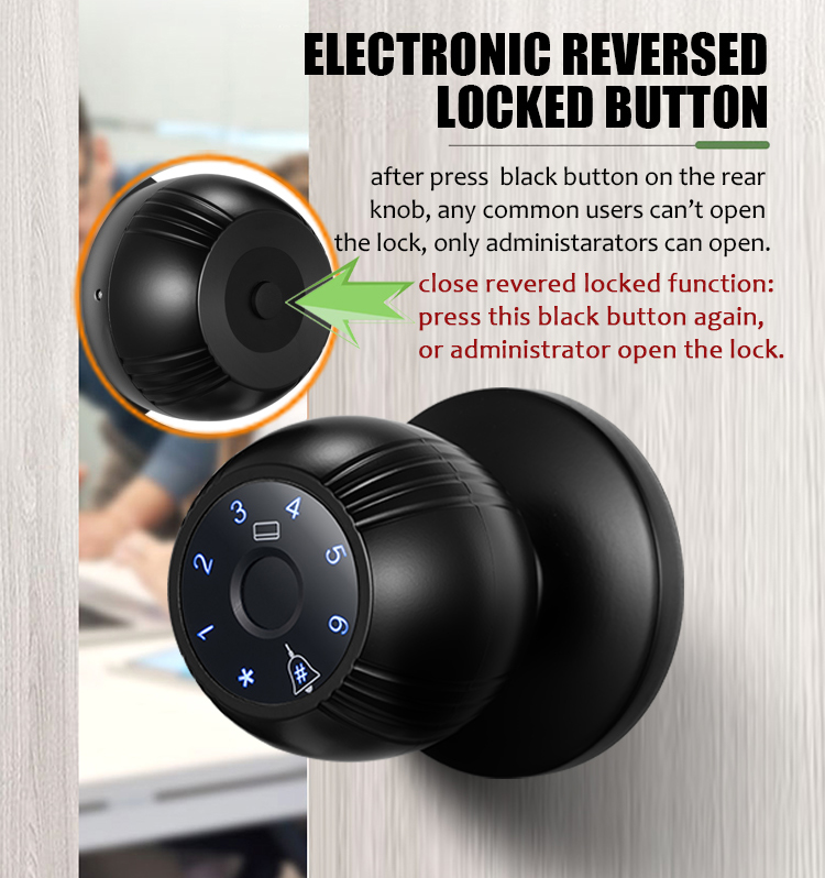 WF-Q7 indoor electronic deadbolt button