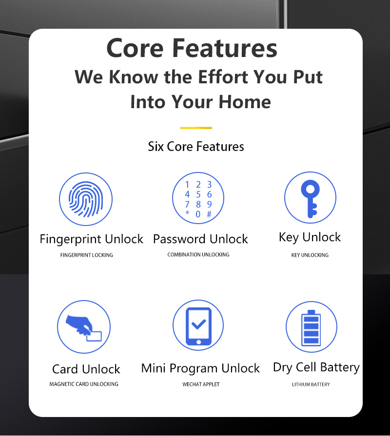 WAFU WF-V2 Thermal Break Aluminum Smart Lock — six core features | detail image 2