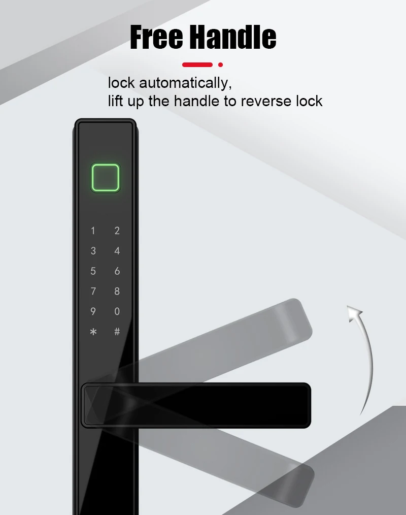 WAFU WF-023 Slim Aluminum Alloy Fingerprint Smart Lock | product detail image 11