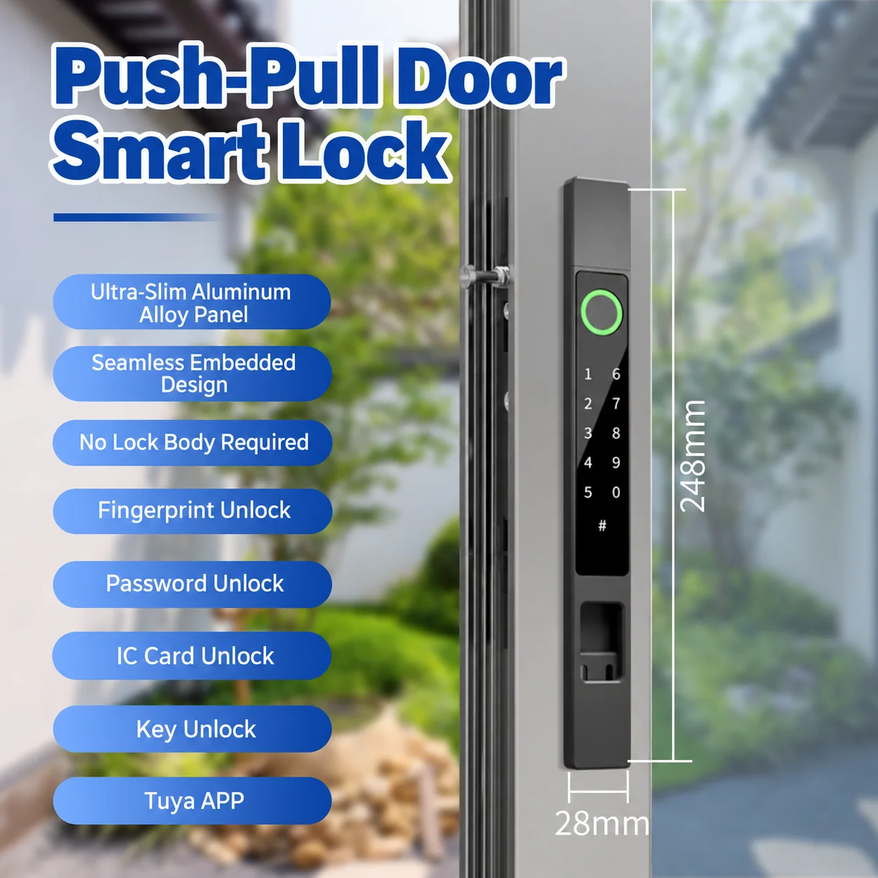 WAFU N1 smart sliding door lock product image 1